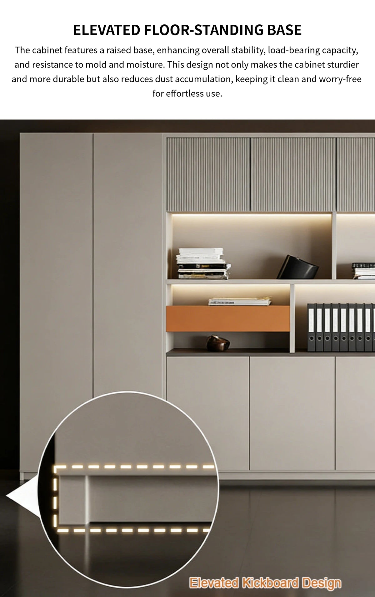 File Cabinet 79 in Tall with LED Lighting for Office — Detail image 9