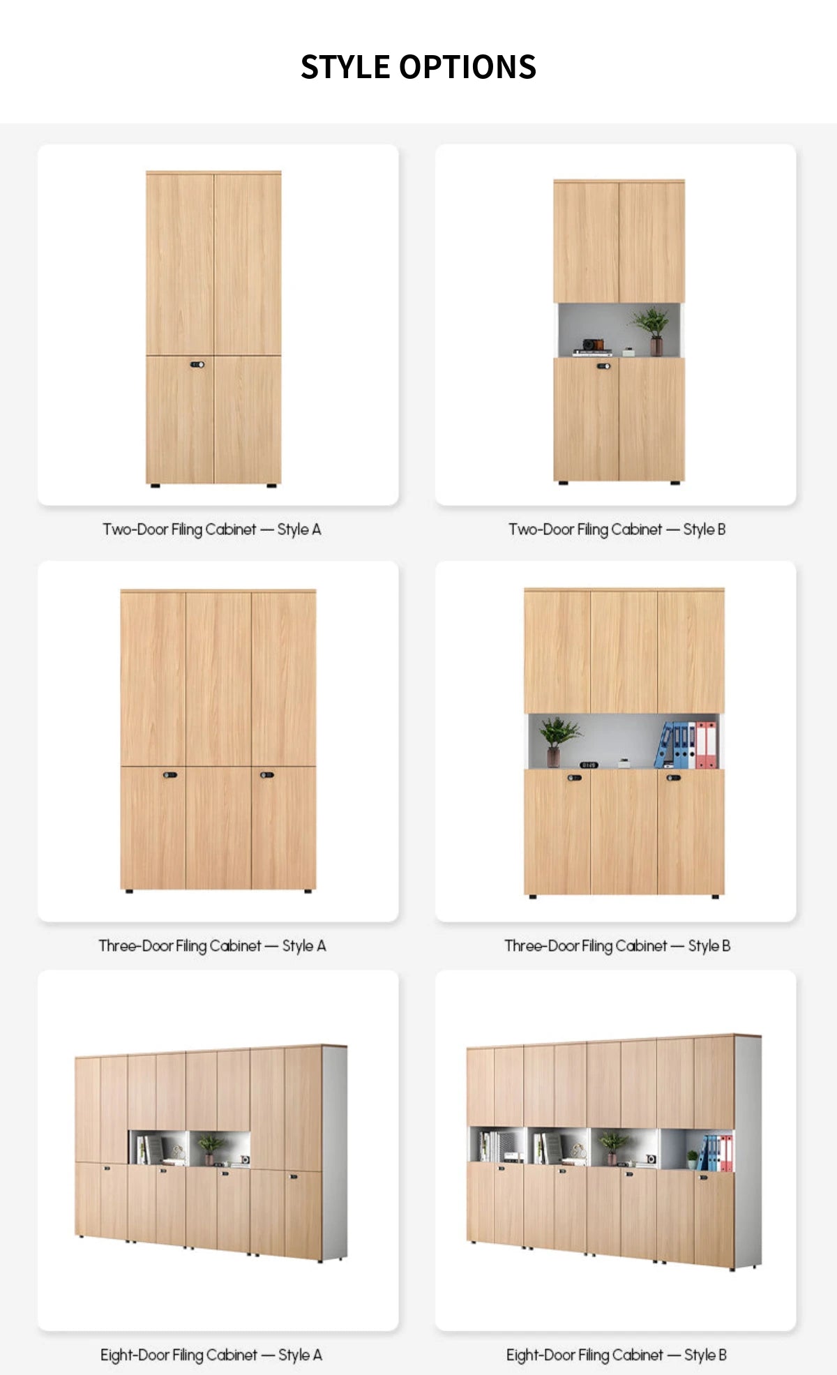 File Cabinet 79 in Tall with Lockable, Adjustable Shelves & Solid Wood for Office — Detail image 11