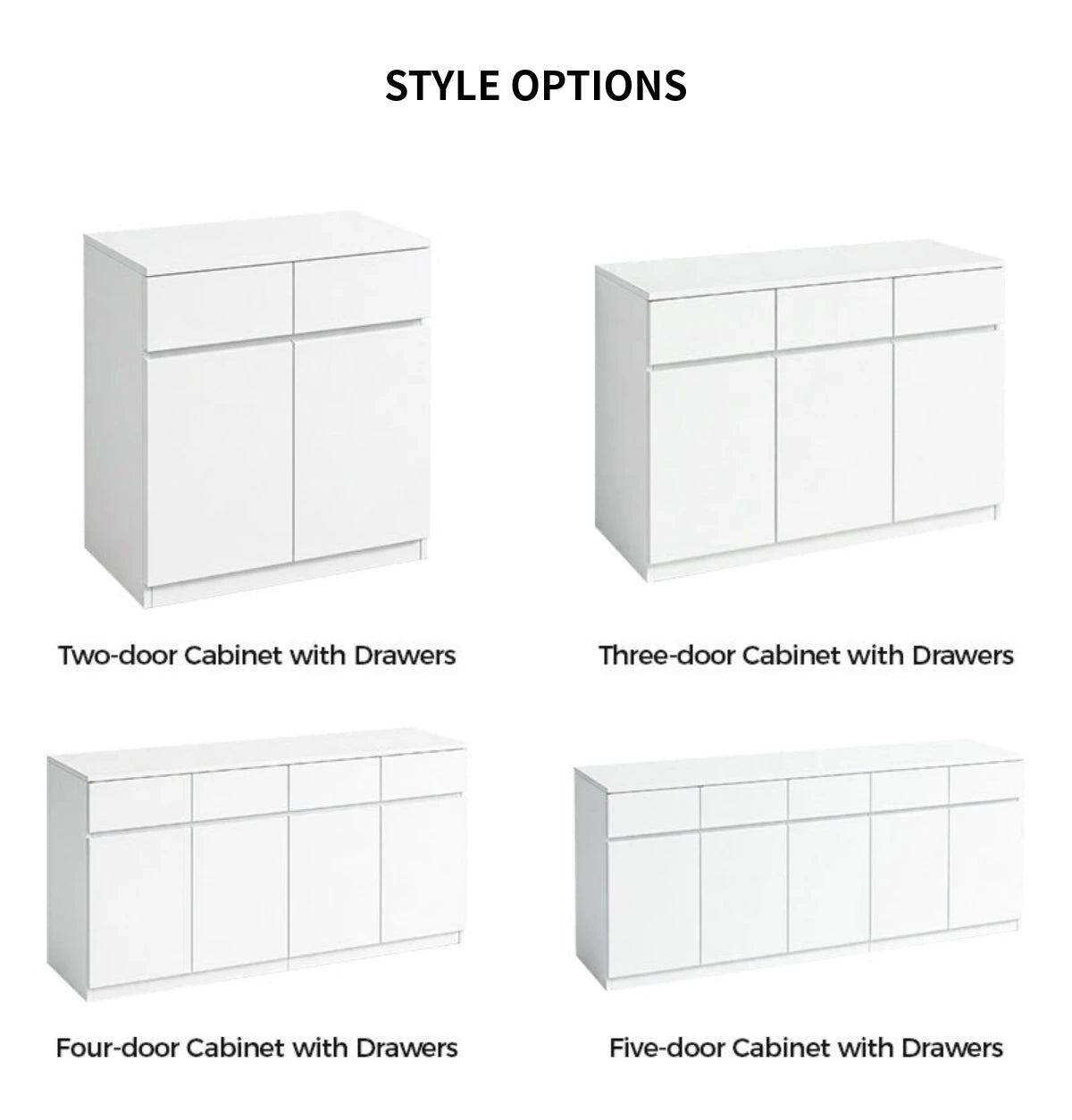 Modern Functional Storage Cabinet with Wide Top & Adjustable Compartments for Office & Home CWG-2203 — Detail image 8
