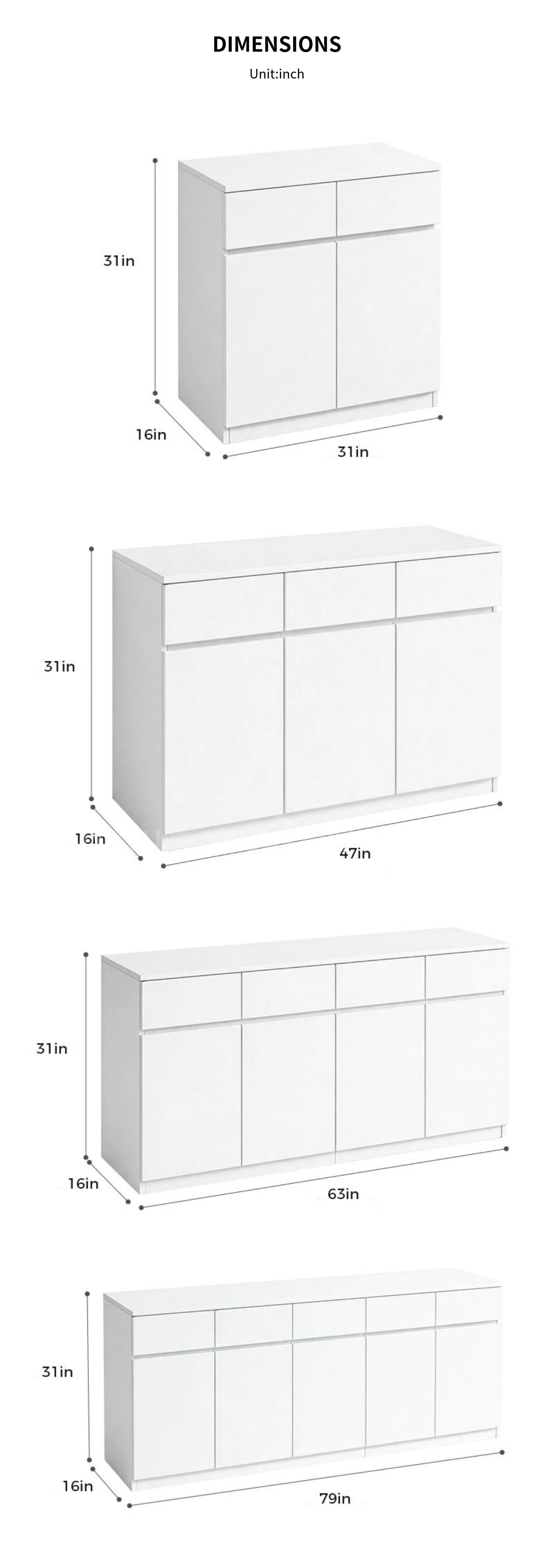Modern Functional Storage Cabinet with Wide Top & Adjustable Compartments for Office & Home CWG-2203 — Detail image 9
