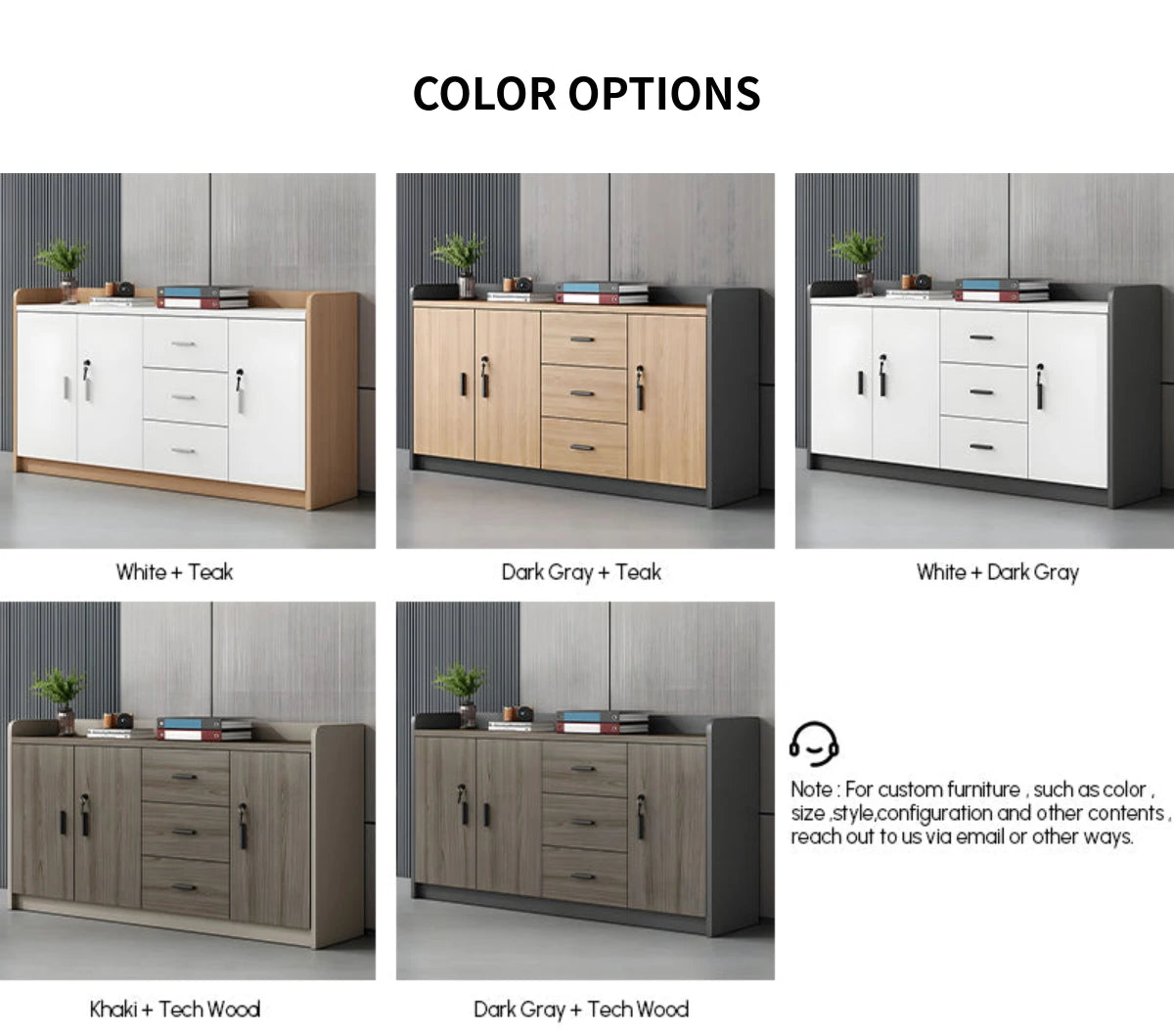 File Cabinet 32 in Tall with Solid Wood, Privacy Panel & Sliding Doors for Office — Detail image 9