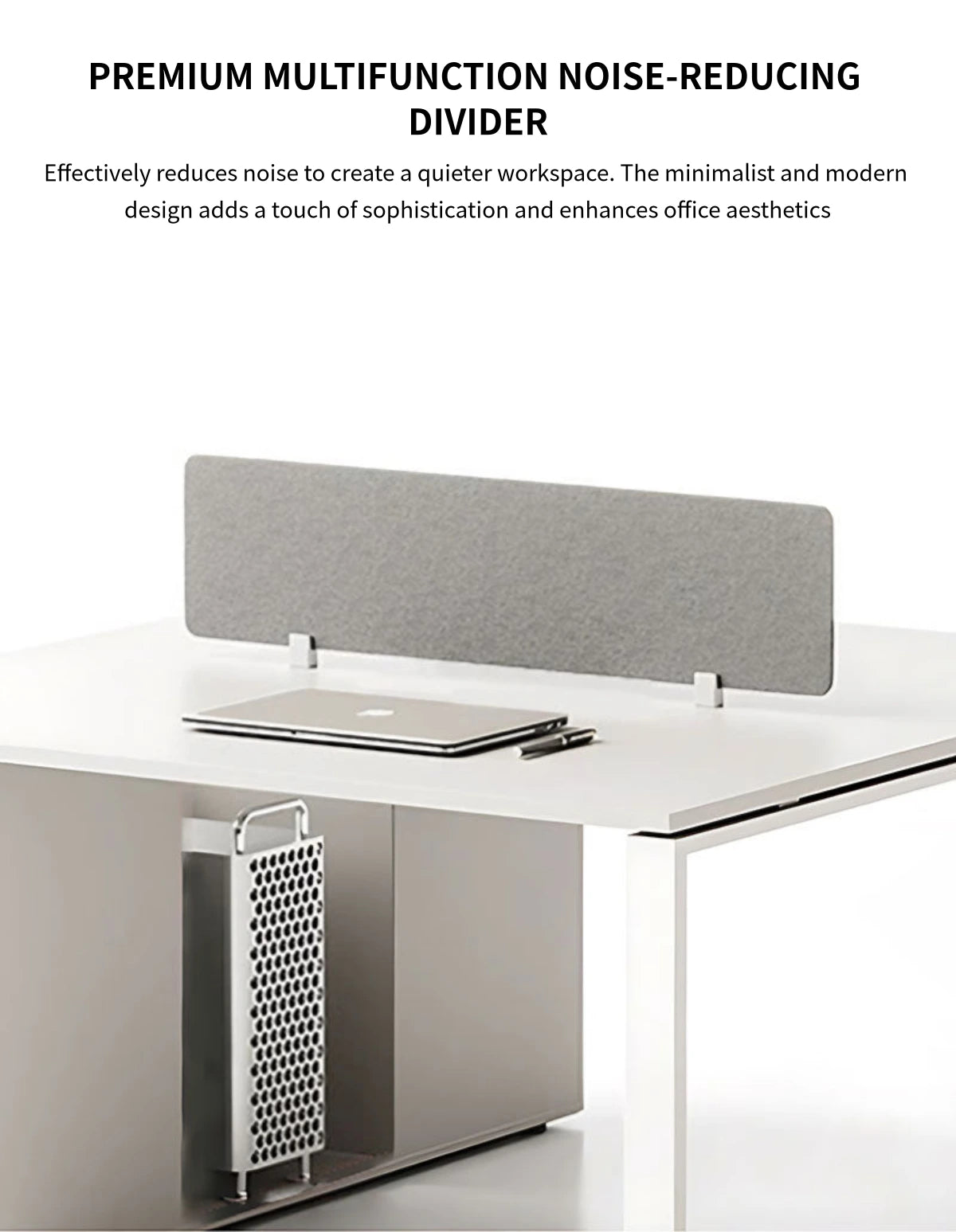 Office Workstation Desk with Built-In Outlets, Cable Management & File Drawers — Detail image 4