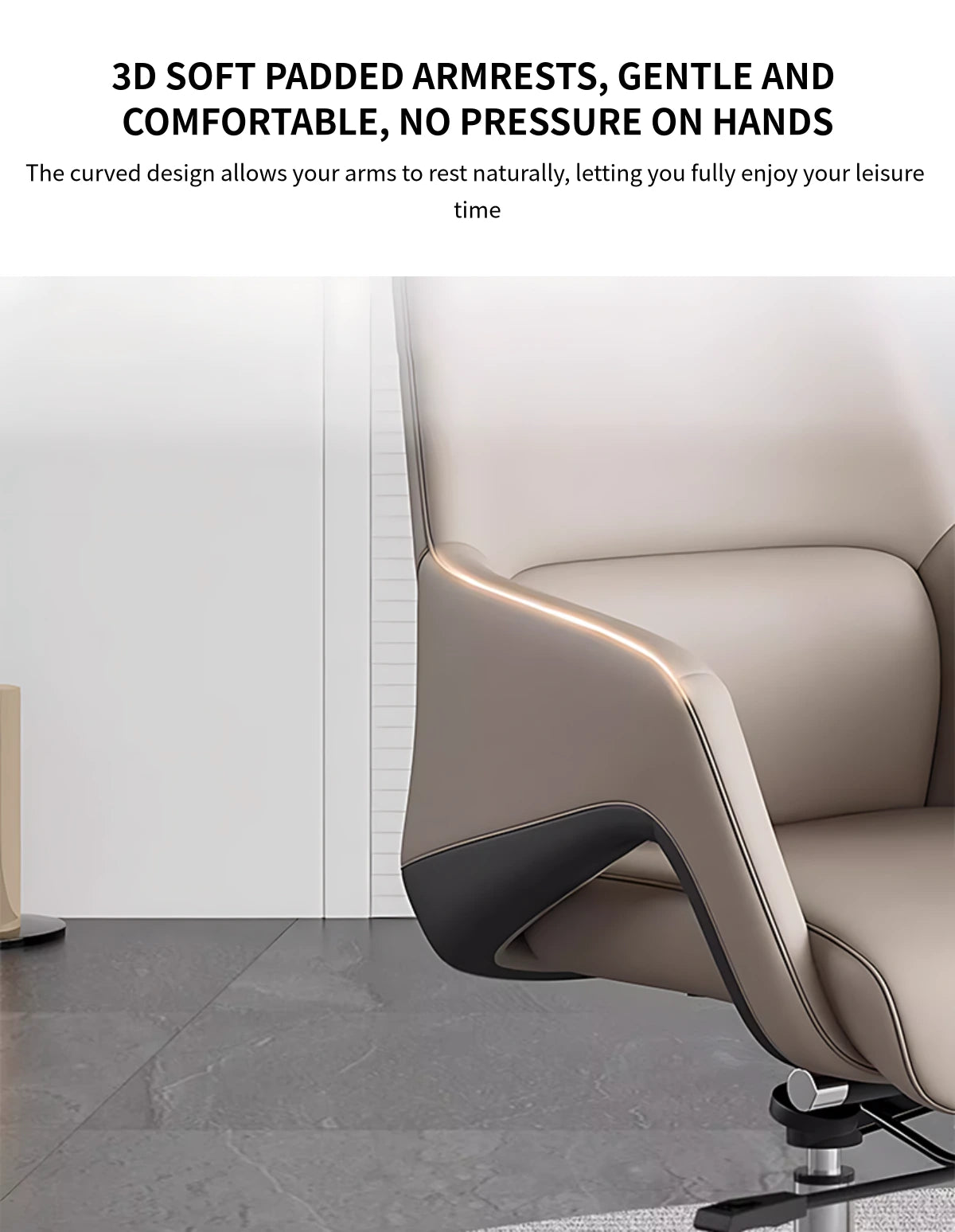 Mesh Ergonomic Office Chair with Breathable Mesh, Curved & Lumbar Support — Detail image 4