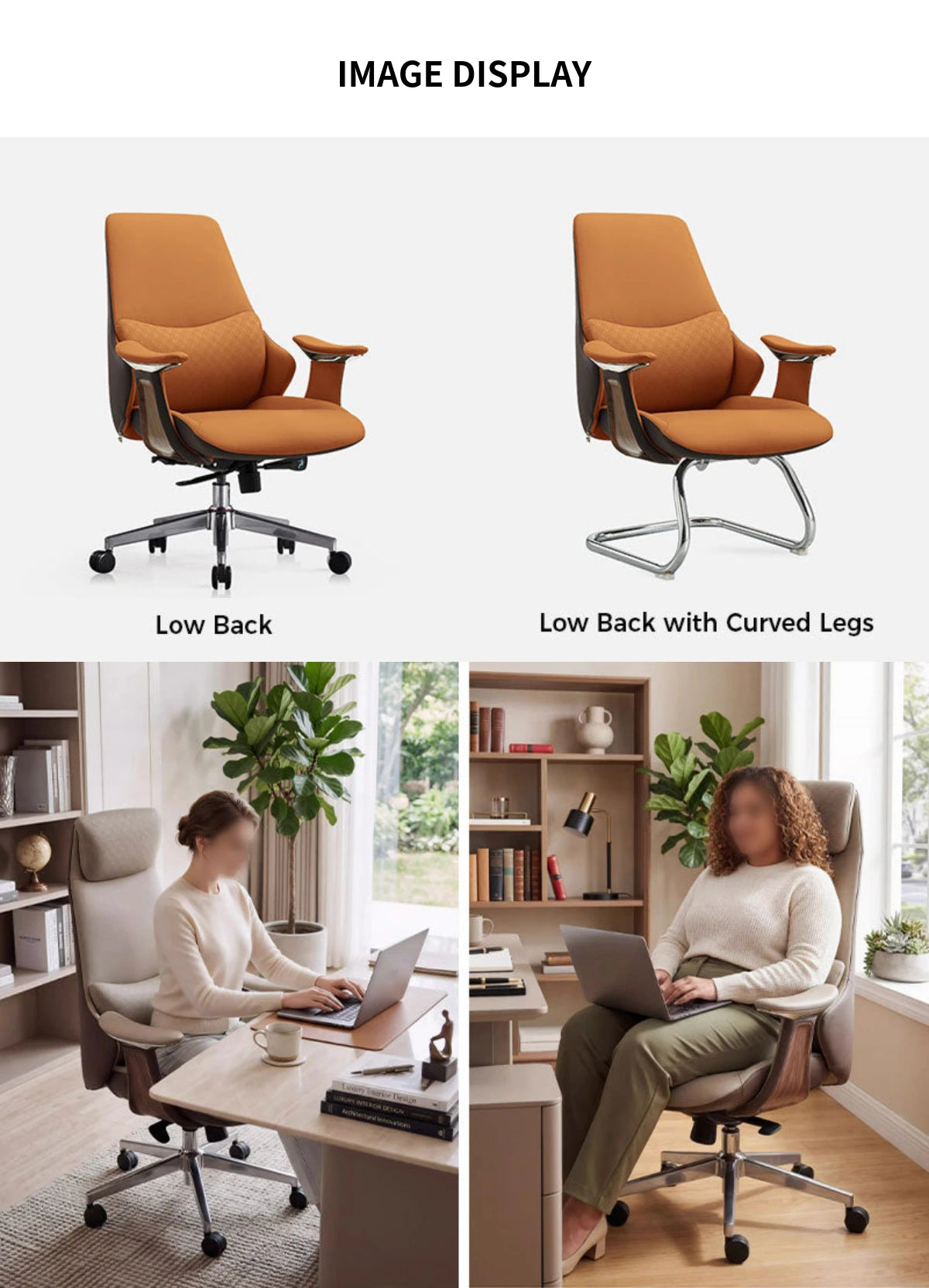 Ergonomic Office Chair with Lumbar Support & Reclining for Executive Office — Detail image 8