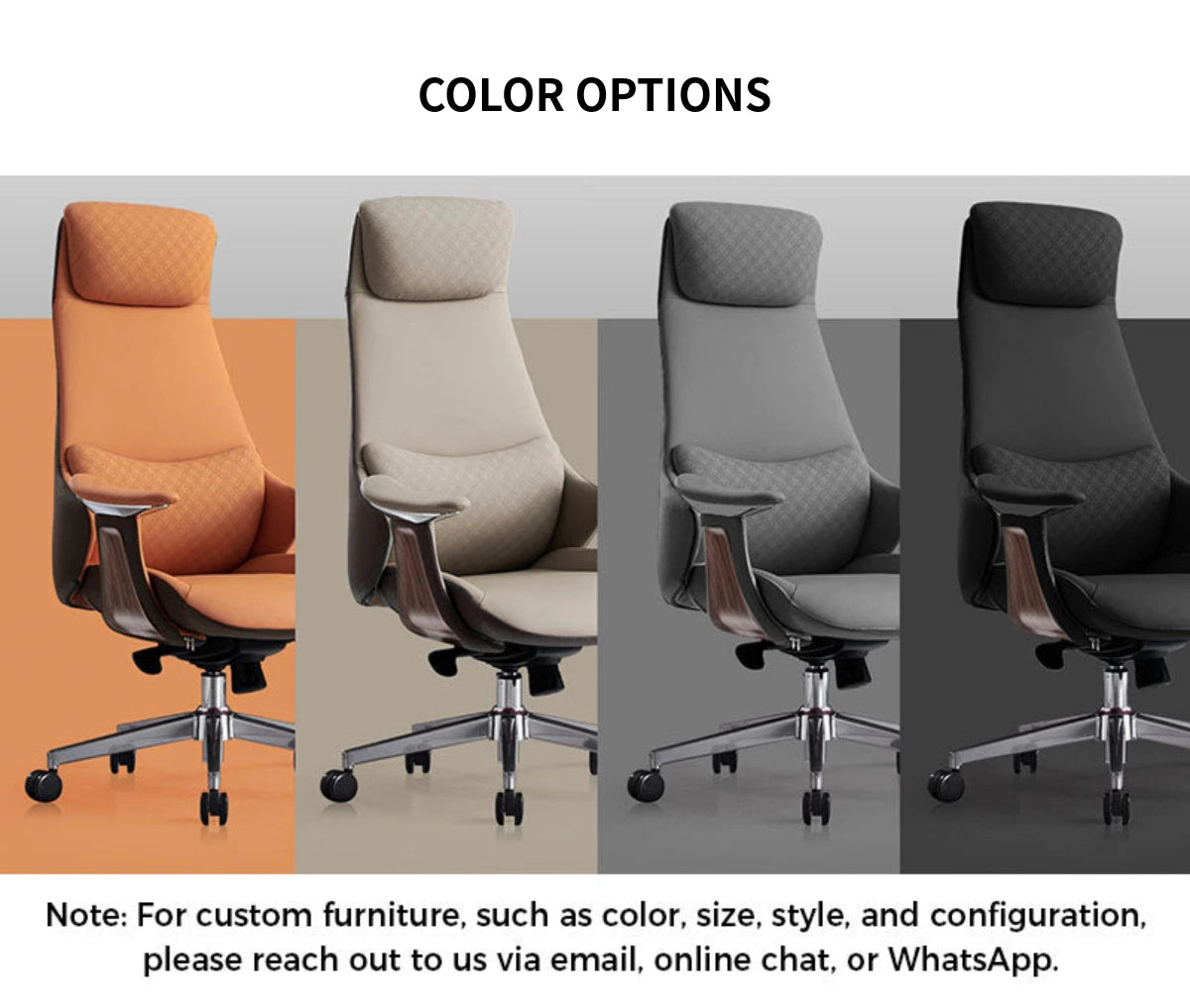 Ergonomic Office Chair with Lumbar Support & Reclining for Executive Office — Detail image 10