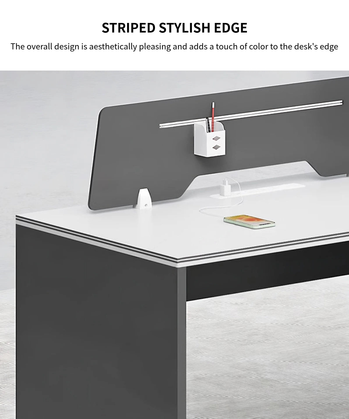 Office Desk with Privacy Panel & Lock — Detail image 7