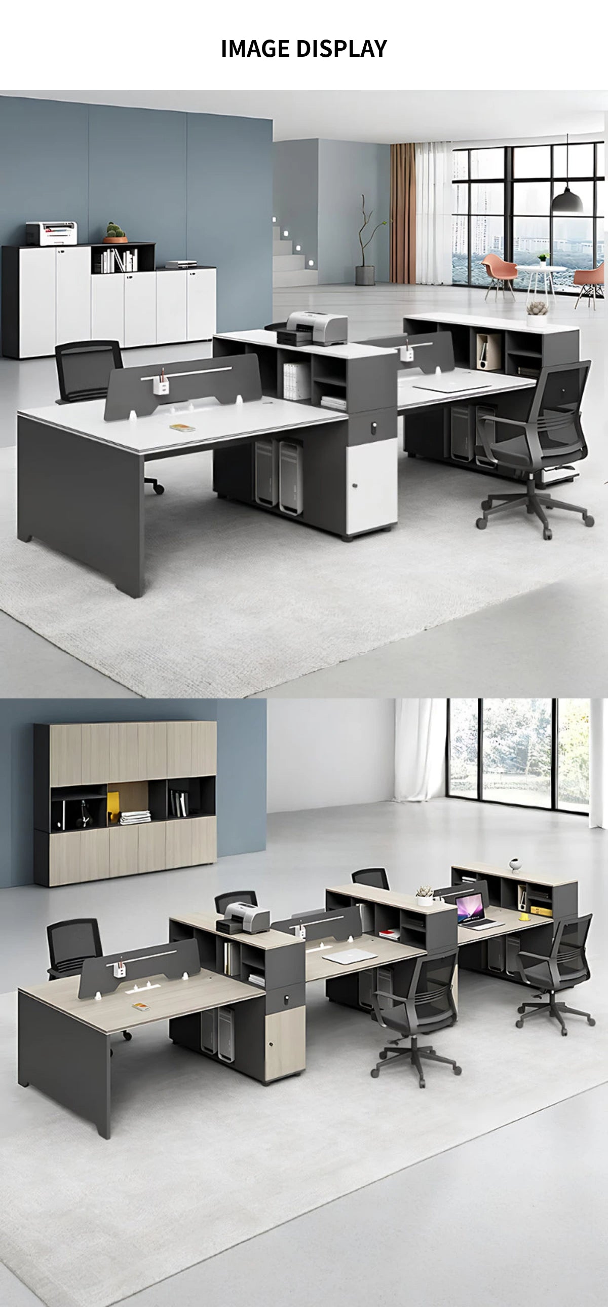 Office Desk with Privacy Panel & Lock — Detail image 9