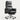 L-Shaped Executive Desk with Cable Management, Built-In Outlets & Side Storage - 30" L x 28" W x 51" H / Black / Chair