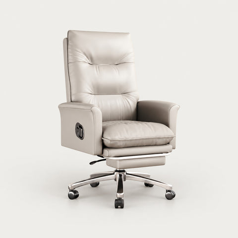Modern Executive Desk 79-126 in Wide with Side Storage, Lockable & File Drawers - Chair*1 / Gray / Chair