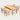 Modern Conference Table 63-71 in Wide (5.2-5.9 ft) with Solid Wood & File Drawers - 63" L x 31" W x 30" H / Natural + Chairs*4
