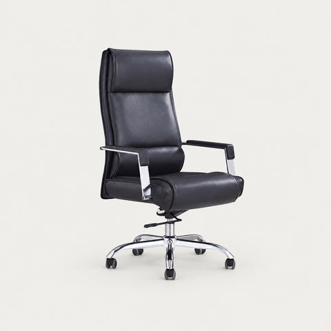 Modern Executive Desk with Cable Management, Side Storage & Lumbar Support for Home Office - Chair * 1 / Black / Chair