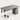 Modern Executive Desk with File Drawers, Cable Management & Lockable for Home Office - 79" L x 31" W x 30" H / Desk + Storage Cabinet / Gray Oak / White Frame