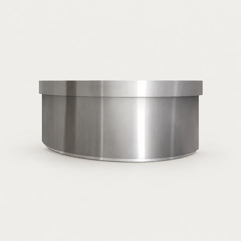 L-Shaped Reception Desk 39-118 in Wide with Lockable, Stainless Steel & File Drawers - 79" L x 24" W x 39" H / Silver