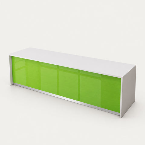 Rectangular Reception Desk 47-94 in Wide with File Drawers, Keyboard Tray & Lockable - 47" L x 24" W x 31" H / Green