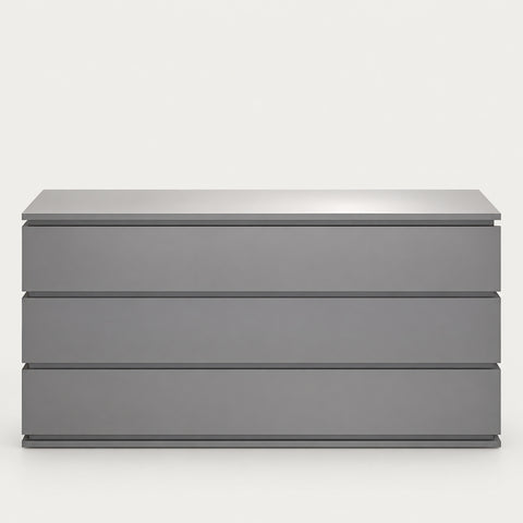 Modern Reception Desk with Keyboard Tray & File Drawers for Office Lobby - 32" L × 20" W × 39" H / Light Gray