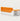 L-Shaped Reception Desk 55-126 in Wide with Dual-Tone, Keyboard Tray & Lumbar Support - 110" L x 39" W x 39" H / White + Orange / Rounded Corner on the Left