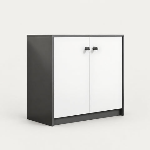 File Cabinet 31-79 in Tall with U-Shaped & Solid Wood for Office - 31" L x 16" W x 31" H / White