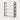 Bookcase Storage Cabinet 71 in Tall for Home Office - 31" L x 12" W x 47" H / White + Black