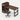 Office Workstation Desk 43-106 in Wide with Cable Management for Home Office - 51" L x 24" W x 43" H / Black Oak / Desk+Chair