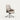 Mesh Ergonomic Office Chair with Breathable Mesh, Curved & Lumbar Support - Light Gray / Faux Leather / Low Back