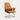 Ergonomic Office Chair with Lumbar Support & Reclining for Executive Office - Orange / Low Back with Curved Legs / Napa leather