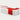 L-Shaped Reception Desk 47-150 in Wide with Keyboard Tray, Lockable & Transaction Counter - 102" L x 24" W x 39" H / White + Red / Inside View - Left Corner