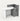 Oval Reception Desk 39-55 in Wide with Lockable & File Drawers for Salon - 47" L x 24" W x 39" H / Gray + White / Inside View - Right Side Higher