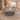 Gray wood conference table with central inset and end cabinet in the same office, side view