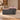 Rose marble and charcoal left-return executive desk in the same office, side view