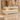 Curved Reception Desk 71-142 in Wide with LED Lighting & Stainless Steel for Salon - AI-generated setting, 45-degree view