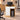 Round Reception Desk with Cable Management & Lockable for Office Lobby - AI-generated setting, 正面（操作面）