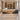 Salon Reception Desk 63-157 in Wide with Lockable, Fluted Front & LED Lighting for Salon, office scene front view, camera angle 0 degrees