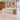 Salon Reception Desk 63-134 in Wide with LED Lighting & Transaction Counter for Salon, office scene right front view, camera angle 45 degrees