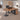 Round Office Desk with Built-In Outlets, Lockable & Solid Wood for Hom — 45 degree view in a commercial office