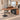 Round Office Desk with Built-In Outlets, Lockable & Solid Wood  — 45 degree view in a commercial office