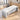White executive desk without cabinet in the same private office, office overview
