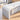White executive desk without cabinet in the same private office, visible corner and panel detail