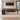 Dark walnut executive desk with left side cabinet in office - front view