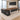 Dark walnut executive desk with left side cabinet in office - 45-degree view