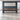 Walnut conference table with center cable trough in office - front view