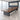 Walnut conference table with center cable trough in office - 45-degree view