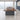 Walnut conference table with center cable trough in office - side view