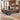 L-Shaped Executive Desk with Cable Management, Dual-Tone & LED Lighting for Home Office - furnished office 45-degree view